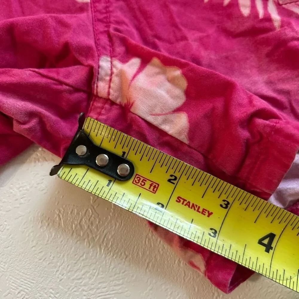 GAP Kids Girls XL Pink Floral Hawaiian Print Shorts Elastic Waist